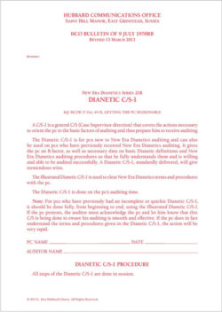 Form: Dianetic C/S 1<br>[Pack of 50]