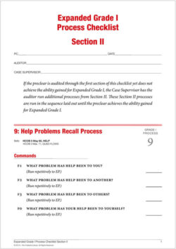 Form: Grade I Grade Process checklist II<br>[Pack of 2]