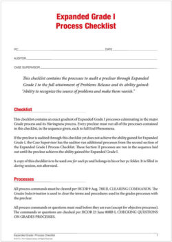 Form: Grade I Grade Process checklist<br>[Pack of 4]