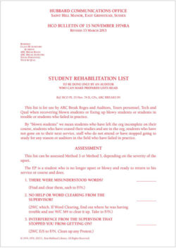 List: Student Rehabilitation List<br>[Pack of 2]